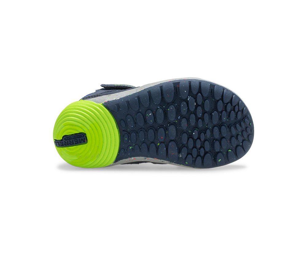 Botas Criança - Merrell Bare Access Steps® Ridge Jr Hiker - Azul Marinho/Verdes - SMW837416